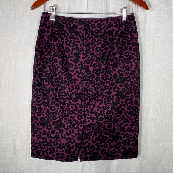 Banana Republic Purple Animal Print Pencil Skirt - Picture 3 of 6